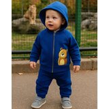 WOWO kids komplekt sa medo: pantalone, duks sa patent zatvaračem i kapuljačom - navy Cene