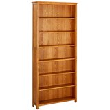 The Living Store Knjižna omara 7-nadstropna 90x22,5x200 cm trdna hrastovina - Knjižna Omara, (21431643) | Shoptok.si