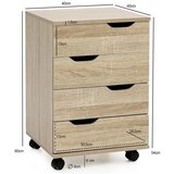 MID.YOU PREDALNIK NA KOLESCIH barve hrasta | Shoptok.si