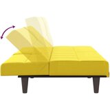  Raztegljiv kavč z držali za skodelice svetlo rumeno blago, (20655948) | Shoptok.si