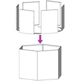 vidaXL vrtno korito šestkotnik 46x40x45 cm nerjavno jeklo | Shoptok.si