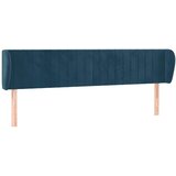  Uzglavlje s ušima tamnoplavo 203x23x78/88 cm baršunasto | Eponuda.com
