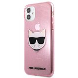 Karl Lagerfeld Originalen ovitek KLHCN61CHTUGLP za iPhone 11 roza zaščita z bleščicami - Choupette s Head Cene
