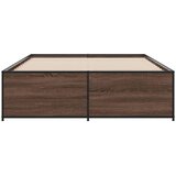  Okvir za krevet smeđi hrast 135x190cm konstruirano drvo i metal | shoptok.hr
