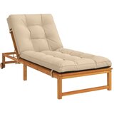  Jastučić za ležaljku VIANEN 100% poliester Krem 200 x 70 x 8 cm - Krem 200 x 70 x 8 cm | shoptok.hr