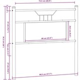  Posteljno vzglavje sonoma hrast 75 cm inženirski les in jeklo, (21829076) | Shoptok.si