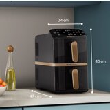 Philips 4000 series Dual Stack Airfryer Vertical Basket 10L Double Stand-alone 2750 W Hot air fryer Black | shoptok.hr