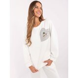 Italy Moda Sweatshirt-DHJ-BL-20322.72-ecru | Shoptok.si