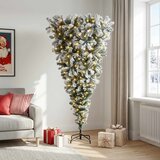  Obrnuto umjetno božićno drvce s granama 180 cm 300 LED lampica | shoptok.hr