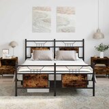 Maison Chic Posteljni okvir - Dvoposteljna postelja - Zakonska postelja brez vzmetnice hrast 140x200 cm inženirski les-J12011, (21766772) | Shoptok.si