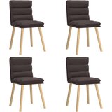  Jedilni stoli 4 kosi temno rjavo blago, (21822668) | Shoptok.si
