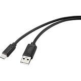 Renkforce USB kabel USB 2.0 USB-C® vtič\, USB-A vtič 2.00 m črna s protimikrobno površino RF-4695144, (20416571) | Shoptok.si