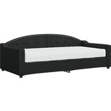 vidaXL Dnevna postelja z vzmetnico črna 90x200 cm blago, (20936738) | Shoptok.si