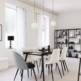 Atmosphera Lestenci, stropne luči in plafonjere Lampe suspendue boule blanche en verre et métal doré Bela | Shoptok.si