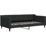  Dnevni krevet crni 90 x 190 cm od tkanine | shoptok.hr