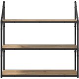  Polica na zidu s policom Umjetnički hrast 80 x 21 x 78,5 cm | shoptok.hr