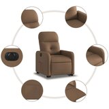 vidaXL Električni naslanjač s funkcijo vstajanja rjavo blago, (20926968) | Shoptok.si
