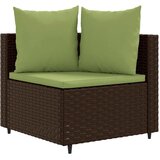  6-dijelni set vrtnih sofa od poliratana s jastucima smeđi | shoptok.hr