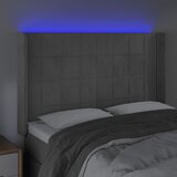  LED uzglavlje svjetlosivo 147 x 16 x 118/128 cm baršunasto | shoptok.hr