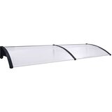  Nadstrešnica za vrata crna i prozirna 240 x 80 cm PC | shoptok.hr