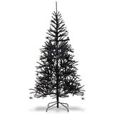 Costway Umetno črno božično drevo v slogu Halloween z LED-osvetlitvijo, 183 cm, (5000497870) Cene