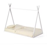 Kave Home Bijeli dječji krevet od masivne bukve u obliku kućice s podnicom 90x190 cm Maralis – | shoptok.hr
