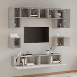  8-dijelni set TV ormarića siva boja betona konstruirano drvo | shoptok.hr