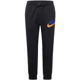 Nike Sportswear Hlače 'CLUB' crno plava / narančasta / crna