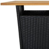  Barski stol crni 60x60x110 cm poliratan i masivno drvo bagrema | Eponuda.ba
