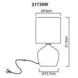 Globo 21739W - Stona lampa MARBLE 1xE14/40W/230V bela | Eponuda.com