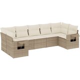 Maison Chic Seti vrtnega pohištva - Vrtna garnitura - Vrtni pohištvo set 7-delna z blazinami bež poli ratan, (21805014) | Shoptok.si