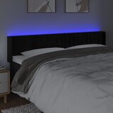  LED uzglavlje crno 183x16x78/88 cm baršunasto | shoptok.hr
