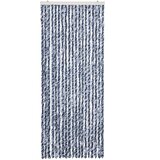 vidaXL Zastor protiv insekata plavo-bijelo-srebrni 56 x 185 cm šenil | shoptok.hr