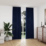  Zavjese za zamračivanje 2 kom baršunaste tamnoplave 140x245 cm | shoptok.hr