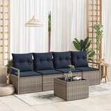  Set sofe 5 pcs Siva i plava poliratan | shoptok.hr