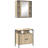 vidaXL 2-delni set kopalniške omare iz hrastovega inženirskega lesa | Shoptok.si