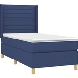  Krevet box spring s madracem LED plavi 100x200 cm od tkanine | shoptok.hr