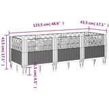  Vrtna sadilica s klinovima smeđa 123,5x43,5x43,5 cm PP | shoptok.hr