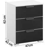 Rauch Möbel Nočna Omarica Artemis, Bela, Siva | Shoptok.si