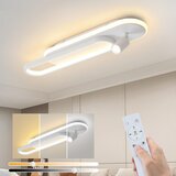 Nettlife zatemnljiva LED stropna svetilka z 1 stropno svetilko in daljinskim upravljalnikom, moderna 46 W, bela, kuhinja, (22116720) | Shoptok.si