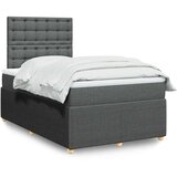  Krevet box spring s madracem tamnosivi 120 x 190 cm tkanina | shoptok.hr