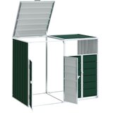 Spremište za 2 kanta za otpad zelena 144x81x113 cm čelično | shoptok.hr