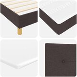  Postelja na vzmeti z vzmetnico temno rjave barve 140x200 cm tkanina, (22083237) | Shoptok.si