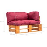  Vrtna sofa od paleta od borovine s crvenim jastucima | shoptok.hr