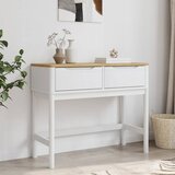  Konzolni stol FLORO bijeli 89,5x36,5x73 cm od masivne borovine | Eponuda.com