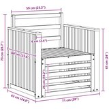  Set vanjskih sofa Prirodna 71 x 63 x 73 cm Čvrsto drvo akacije | shoptok.hr