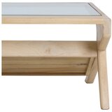 Light & Living Stolić za kavu sa staklenom pločom stola u svijetloj prirodnoj boji 70x112 cm Yuki – | shoptok.hr