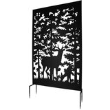 Esschert Design Črn kovinski balkonski zastor 100x186 cm Deer – | Shoptok.si