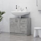 vidaXL Ormarić za umivaonik siva boja betona 63 x 30 x 54 cm iverica cijene