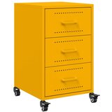Maison Chic Nočna omarica - Nočna miza gorčično rumena 36x39x59 cm jeklo, (21686889) | Shoptok.si